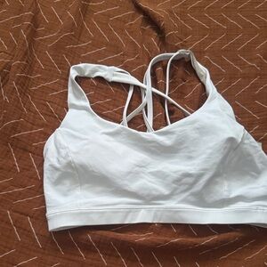 Lululemon Athletica White Strappy Sports Bra